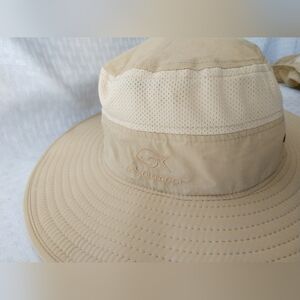 DDY Outdoor Sun Hat Beige  One Size Unisex Packable Neck Shade